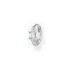 Helen Kirchhofer - Thomas Sabo Einzel Creole mit Weissen Steinen Silber - CR691-051-14