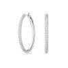 Helen Kirchhofer - Swarovski Dextera Kreolen Pavé Gross Weiss Rhodiniert - 5389432