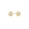 Helen Kirchhofer - Ania Haie Gold Textured Bezel Set Ohrstecker - E072-01G