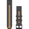 Helen Kirchhofer - Garmin QuickFit 22 Graphite Spark Orange Silicone Band - 010-13392-05