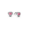 Helen Kirchhofer - Pandora Elevated Pink Heart Stud Earrings - 298427C02