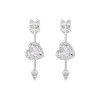 Helen Kirchhofer - Swarovski Idyllia Drop Ohrhänger Verschiedene Schliffe Herz mit Pfeil Weiss Rhodiniert - 5749602