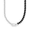 Helen Kirchhofer - Thomas Sabo Halskette mit Schwarzen Onyx Beads und Kettengliedern Silber - KE2179-507-11-L55V