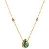 Helen Kirchhofer - Thomas Sabo Halskette Grüner Tropfenförmiger Stein Elyndra 18k Vergoldung - KE2331-971-6-L50V