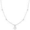 Helen Kirchhofer - Ania Haie Silver Bezel Set Station With Shell Pearl Halskette - N075-09H