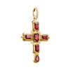 Helen Kirchhofer - Thomas Sabo Anhänger Kreuz Rote Steine Zirkonia 18k Vergoldung - PE987-414-10