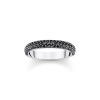 Helen Kirchhofer - Thomas Sabo Ring mit schwarzem Zirkonia Pavé Silber geschwärzt - TR2462-643-11