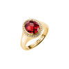 Helen Kirchhofer - Thomas Sabo Ring Roter Zirkoniastein 18k Vergoldung - TR2507-414-10