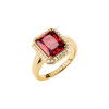 Helen Kirchhofer - Thomas Sabo Ring mit Rotem Oktagon Stein 18k Vergoldung - TR2508-414-10