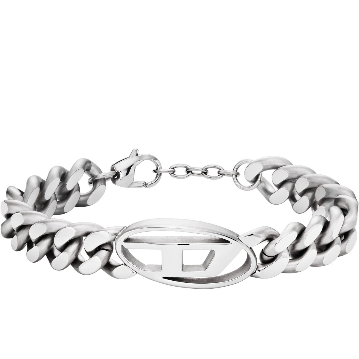 ★DIESEL★ Oval D Logo Chain Bracelet DX1432040 Diesel Men's D Logo Stainless Steel Chain Bracelet DX1432040
